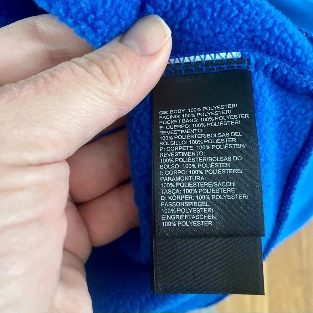 The North Face Soft Shell Fleece lined Blue Full Zip Up Size XL